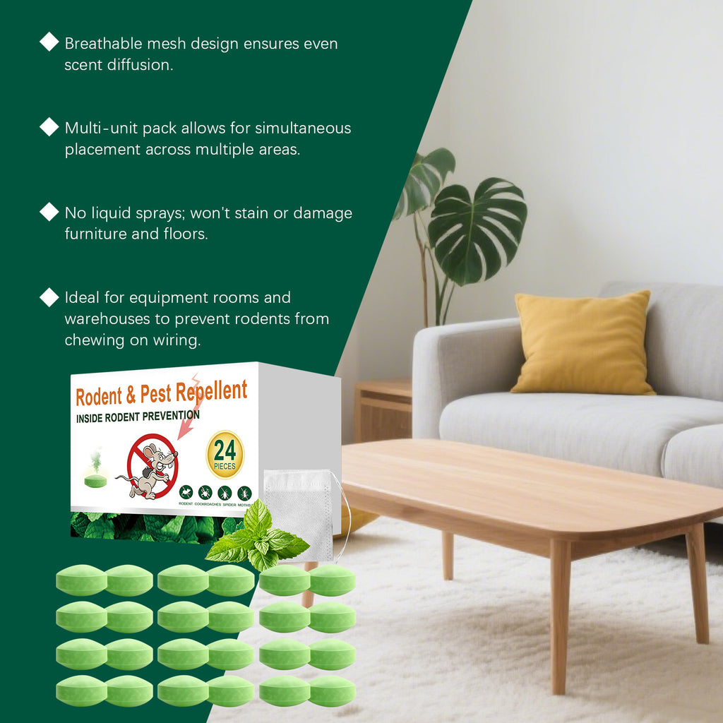 Rodent and insect repellent pellets