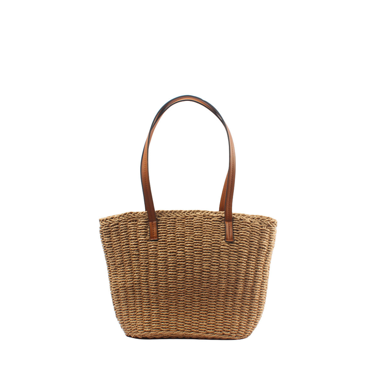 Sac à fourre-tout de grande capacité tissé en couleur solide