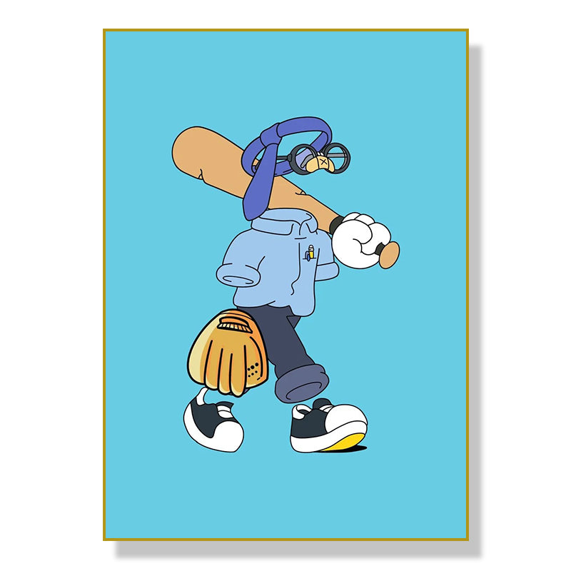 Caricature Sportive Personnages Affiche d'Art Maison Salon Toile Peinture