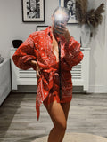 Bohemian Paisley Print Two-Piece Set