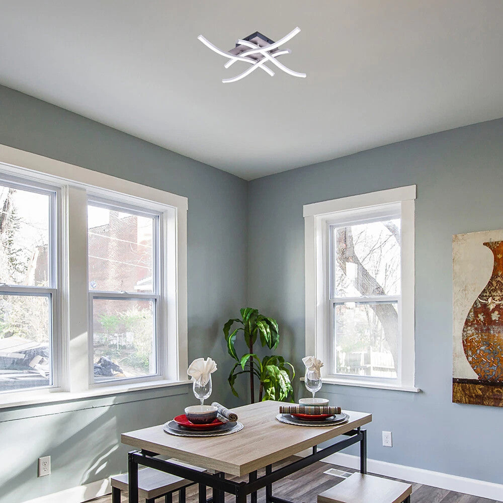 Amplificateur de plafond à LED dimmable avec télécommande Amplificateurs de plafond courbés Fixation LED