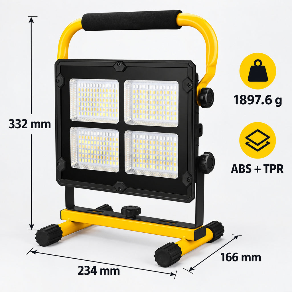 Affichage de batterie rechargeable alimenté par le solaire Type C LED Lampe de crue W878 2 Sécurité extérieure