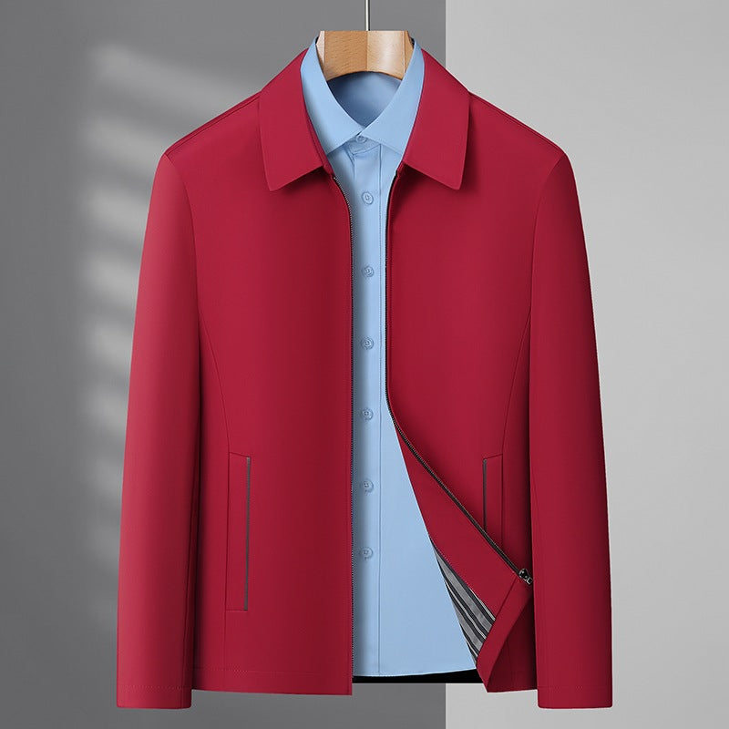 Veste Homme Business Casual Lapels Zipper Manteau