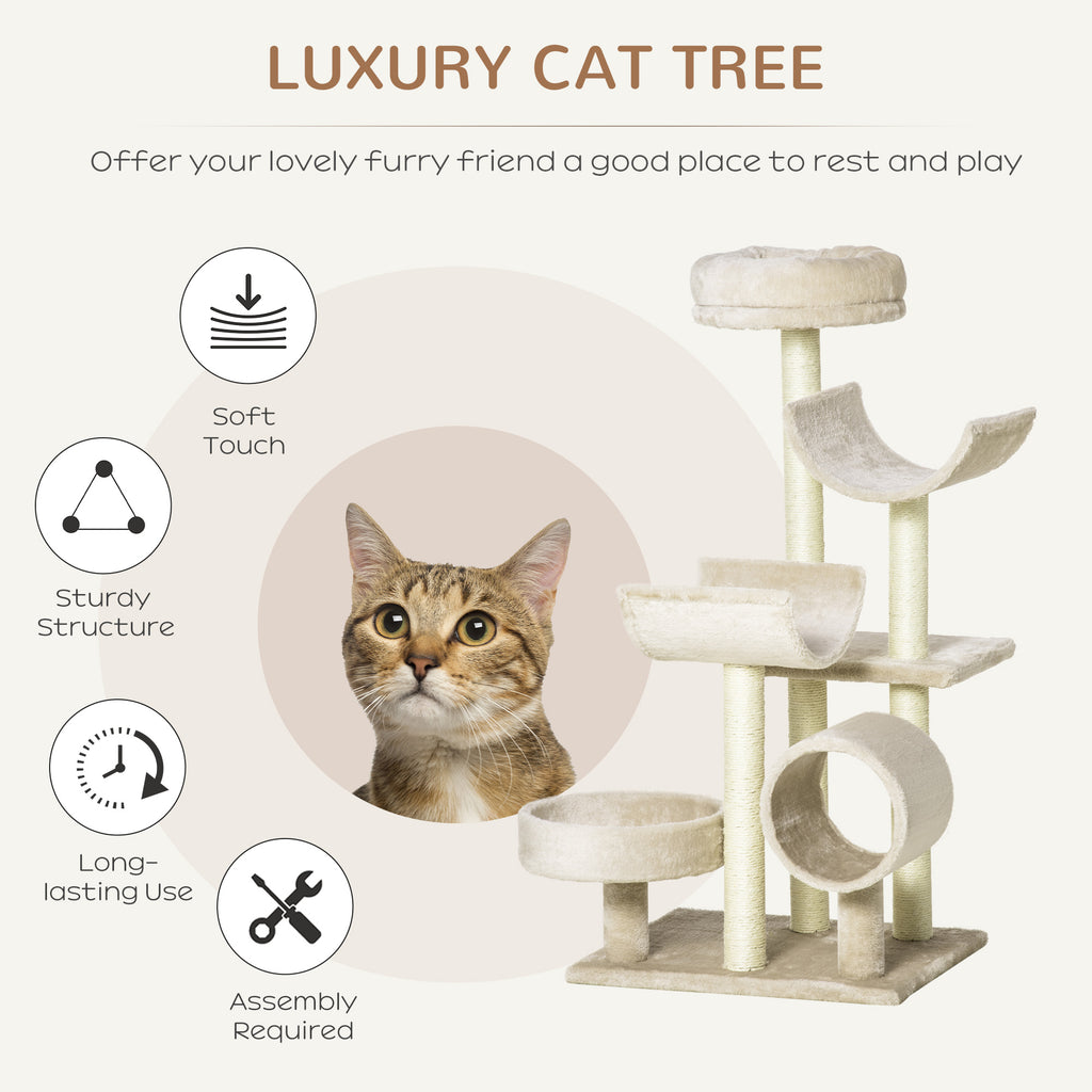 PawHut Arbre de chat pour les chats intérieurs Kitten Pet Scratching Post Perch Centre d'activité Scratcher