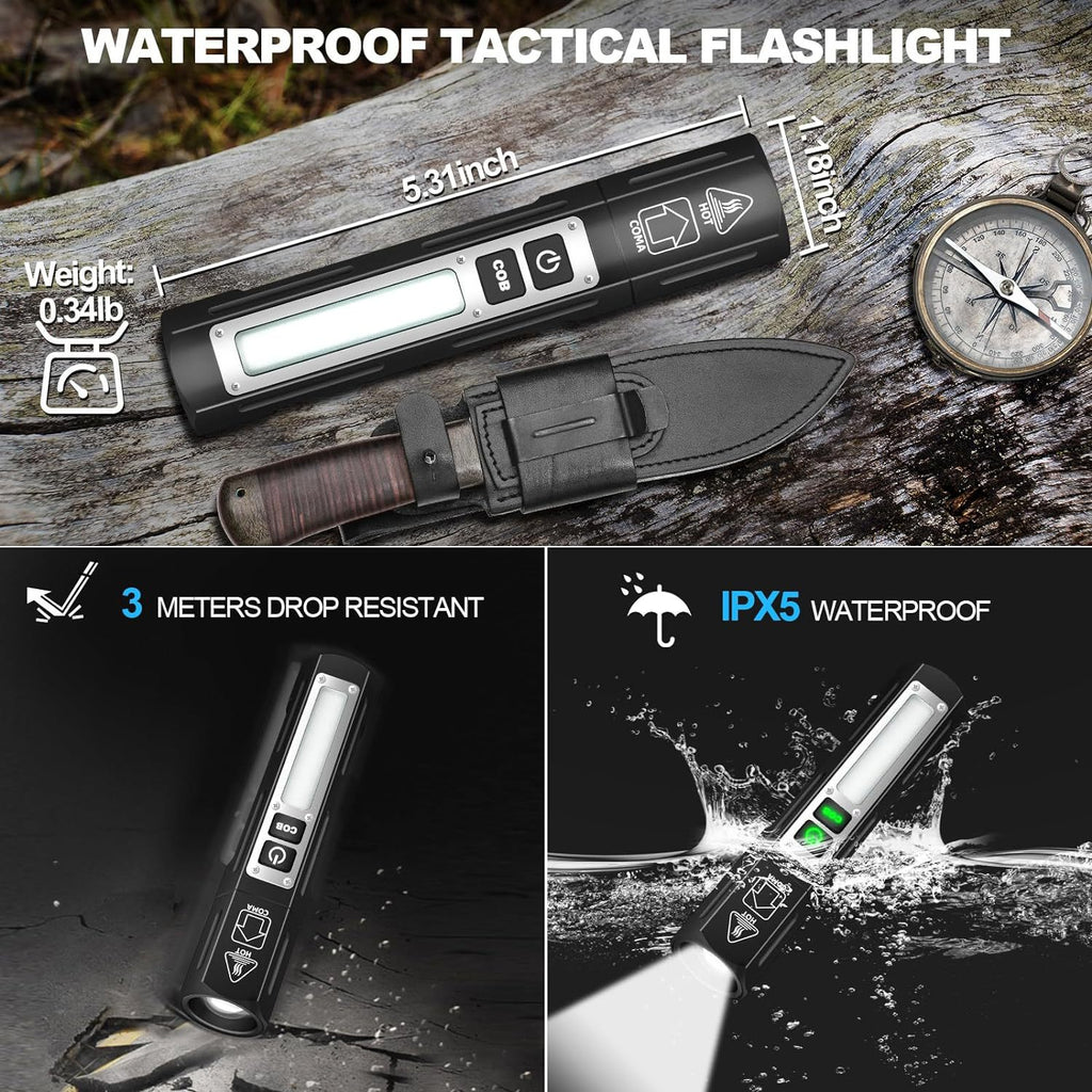 Lampe de poche extérieure portable avec fonction de recharge