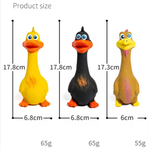 US LOCAL STOCK Hiphoppet Latex Interactive Dog Chew Toys Mignon Duck Shape Squeaky Pet Dog I