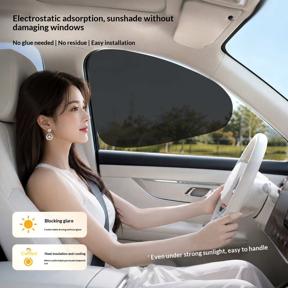 Fenêtre de voiture Sunshade Statique Cling Film