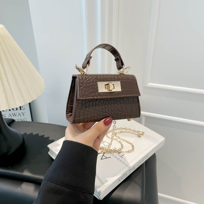 Casual square handbag with shoulder strap