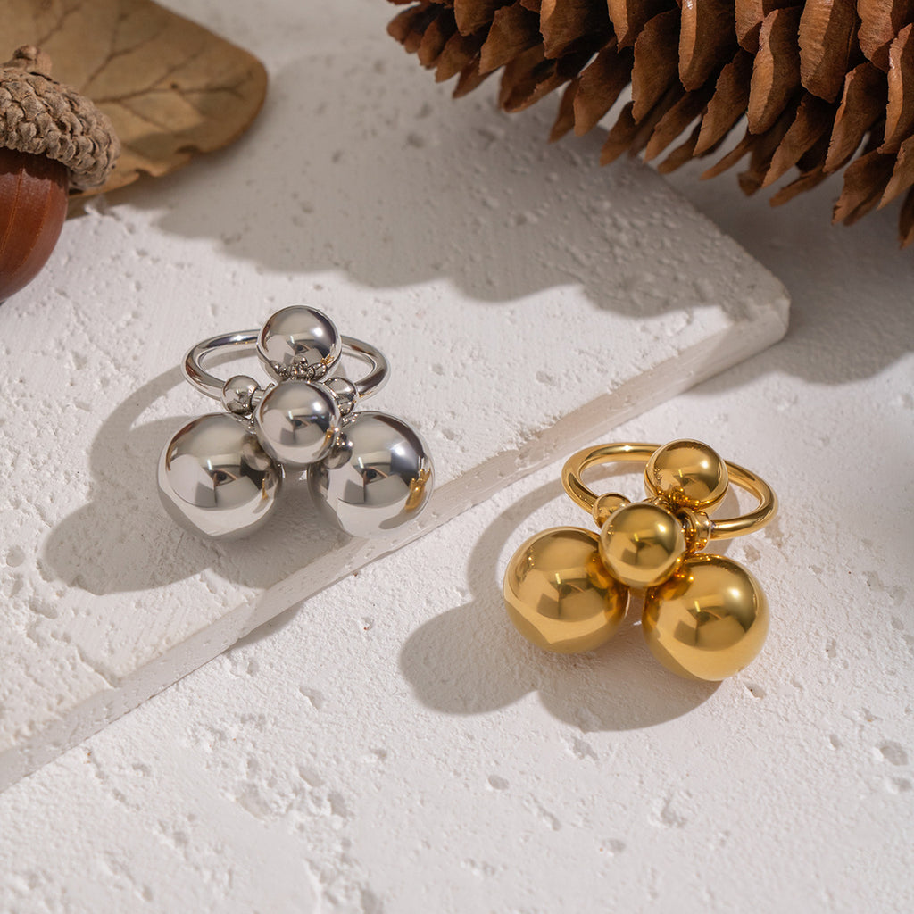 Xia Lings Chic Trendy Bague de fixation en acier