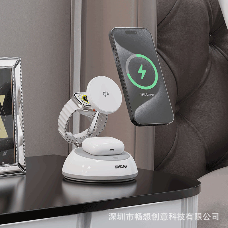 Chargeur de téléphone 4-en-1 sans fil magnétique multifonctionnel