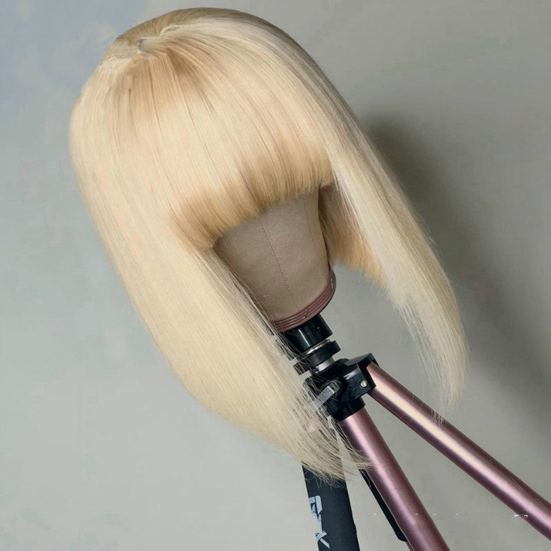 Bobo lumière dorée chimique fibre courte coiffure