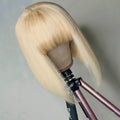 Bobo lumière dorée chimique fibre courte coiffure