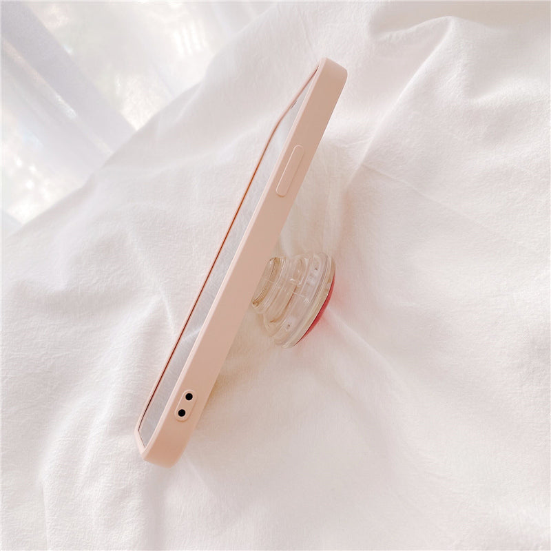 Étui de téléphone en silicone d'amour simple mode