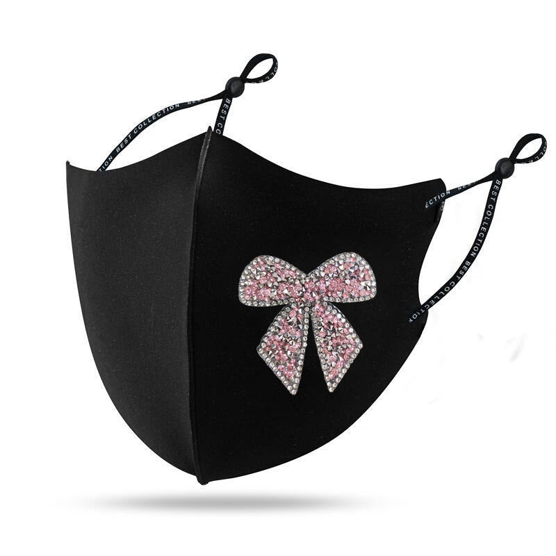 Masque Diamond Shiny Diamond Bow Masque de vêtements créatifs