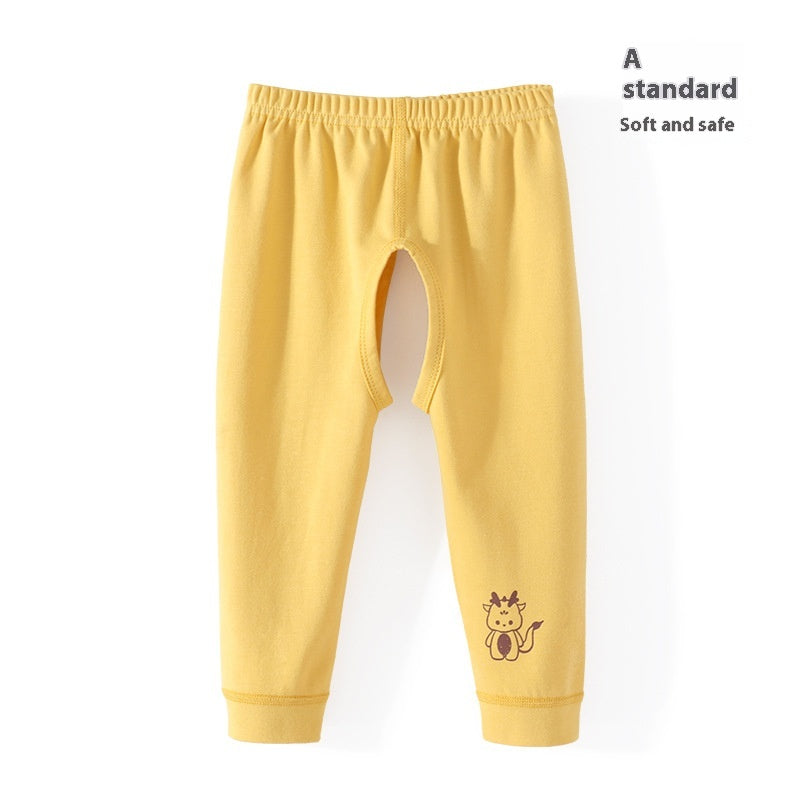 Garçon Pantalon à siège ouvert Pantalons Bébé Pantalon Pure Coton