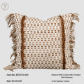 Coton et lin Patchwork lancer oreiller Canapé Coussin de dossier fait main Pad pour Villas