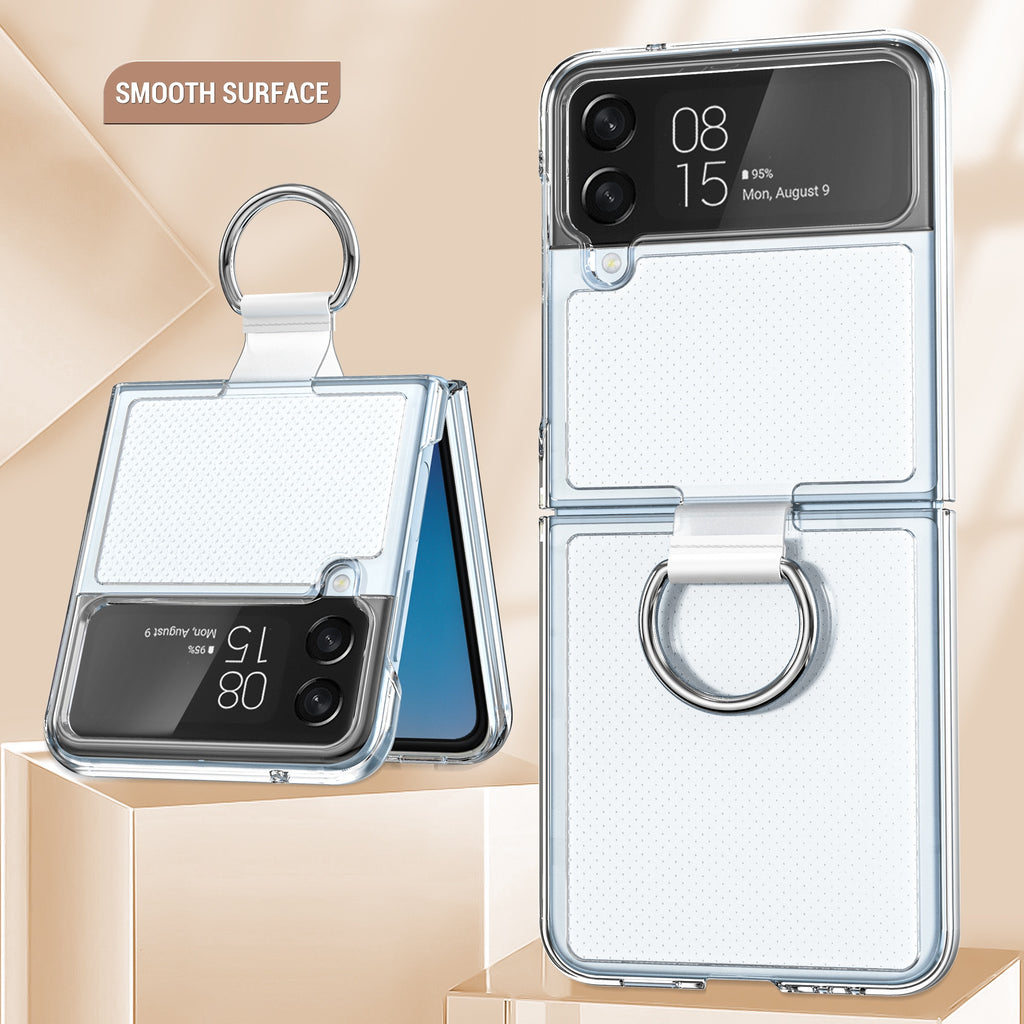 Étui de protection transparent pour bague fixe Galaxy Zflip4