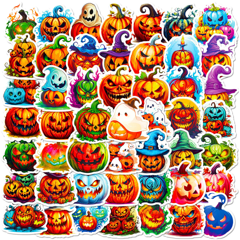300 Stickers Ghost Graffiti Stickers Soupir de citrouille de dessin animé Halloween Décoration Sticke