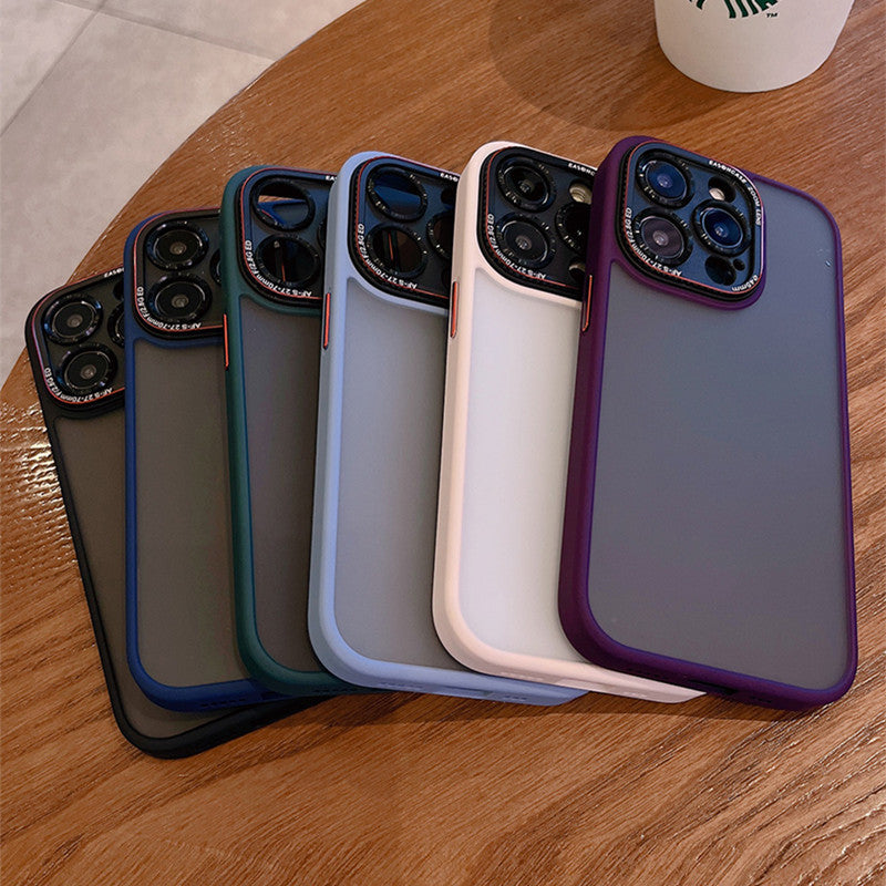 Metal Lens Circle Skin Feeling Matte Protection Cover