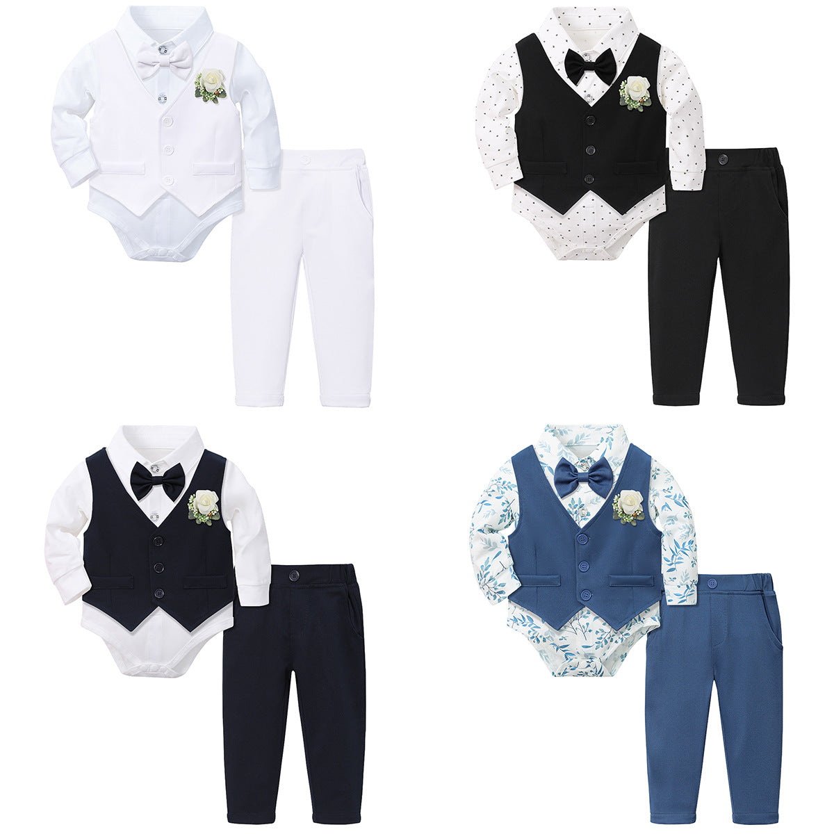 Style Un-Ancien anniversaire Robe Garçons Ensemble de costume Gentleman