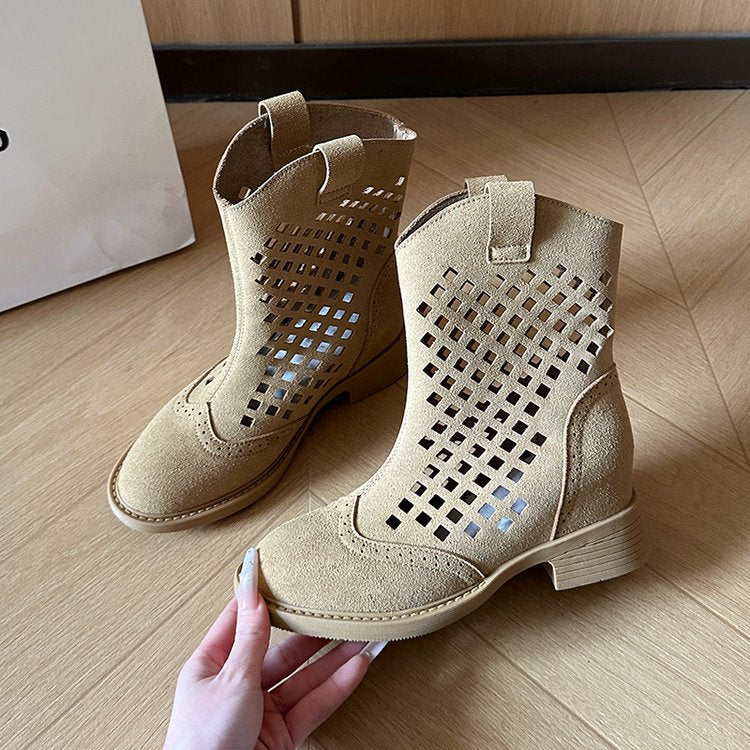 Bottes fraîches perforées pour femmes