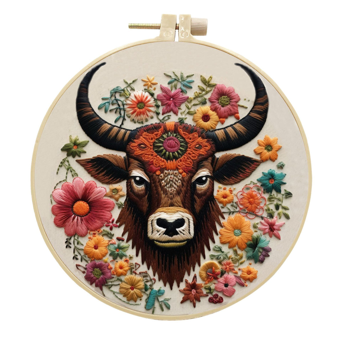 Broderie bricolage de tissu fait à la main d'animaux