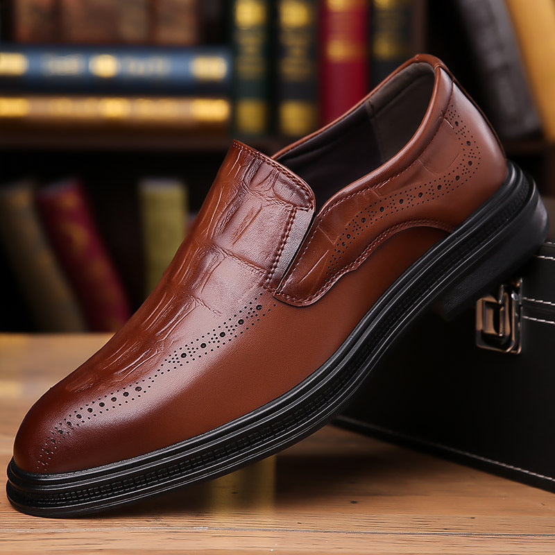 Hommes Casual style britannique Pointed Chaussures en cuir