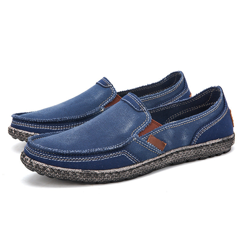 Hommes Casual Toile Loafer Chaussures Lavable à la mode Denim