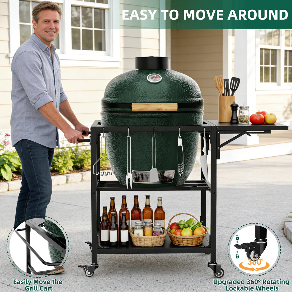 Table de grill extérieur pour Big Green Egg Style BBQ