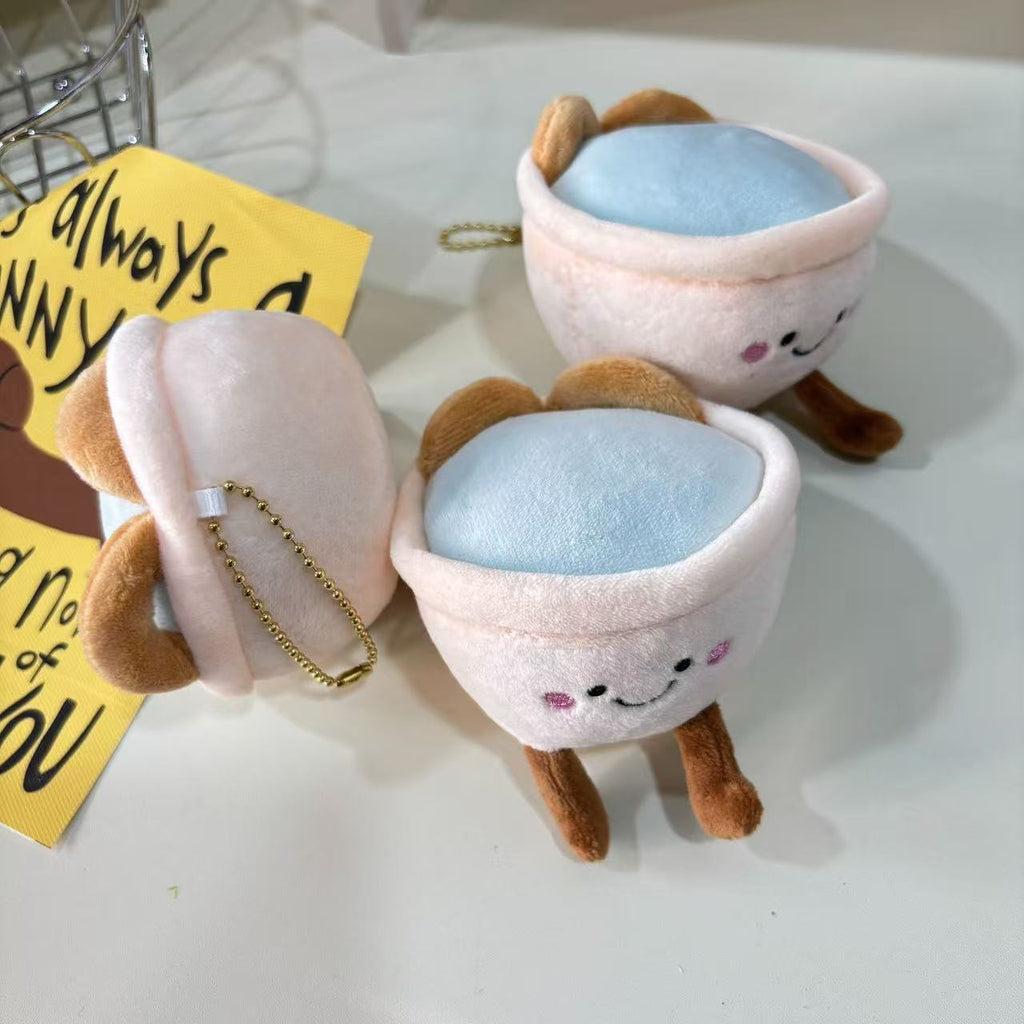 Cute Guangdong Dim Sum Plush Jouet Barbecue Pork Bun