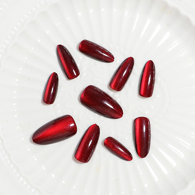 Cerise rouge chat oeil portable ongles Conseils