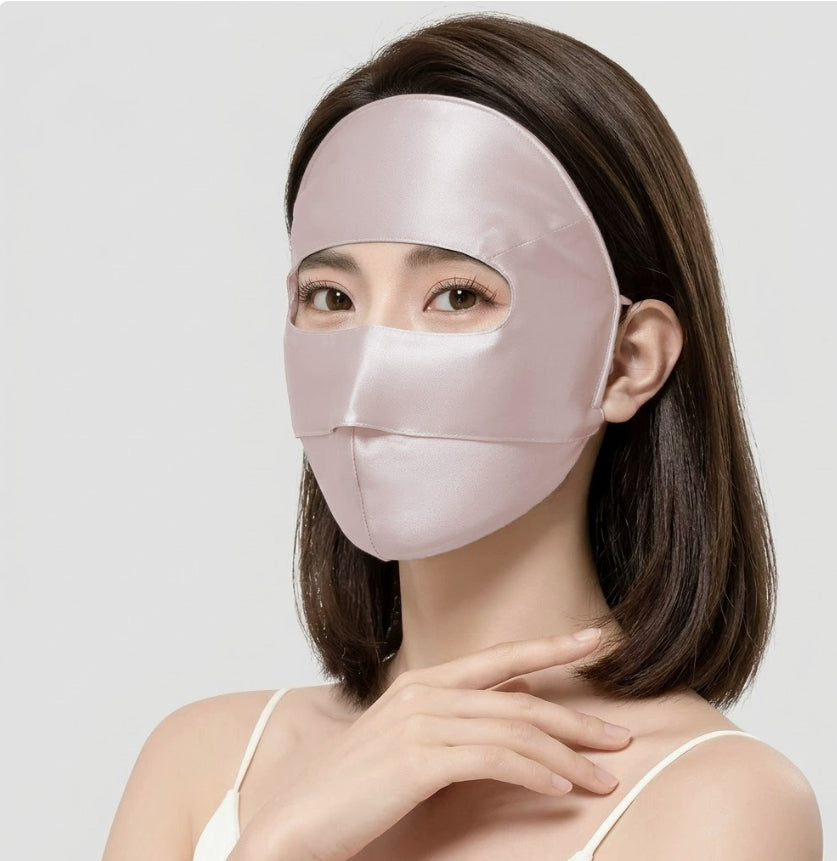 Masque visage en soie solaire pour femmes
