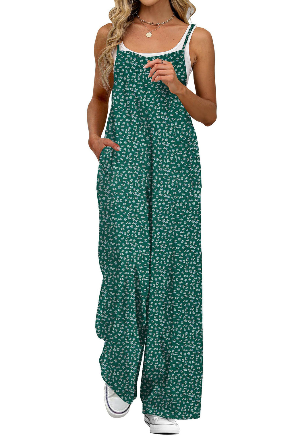 Adjustable strap casual printed camisole