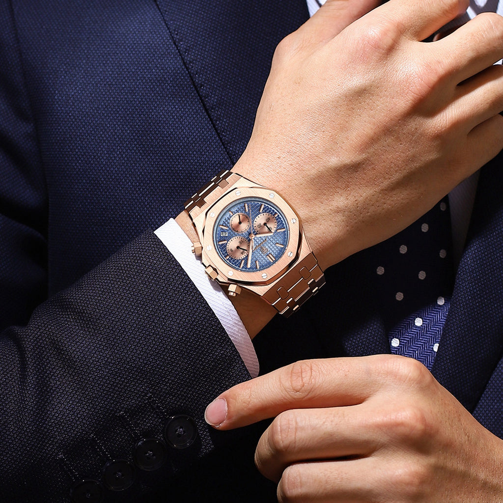 Montre Quartz homme multifonctionnelle Trendy Watch