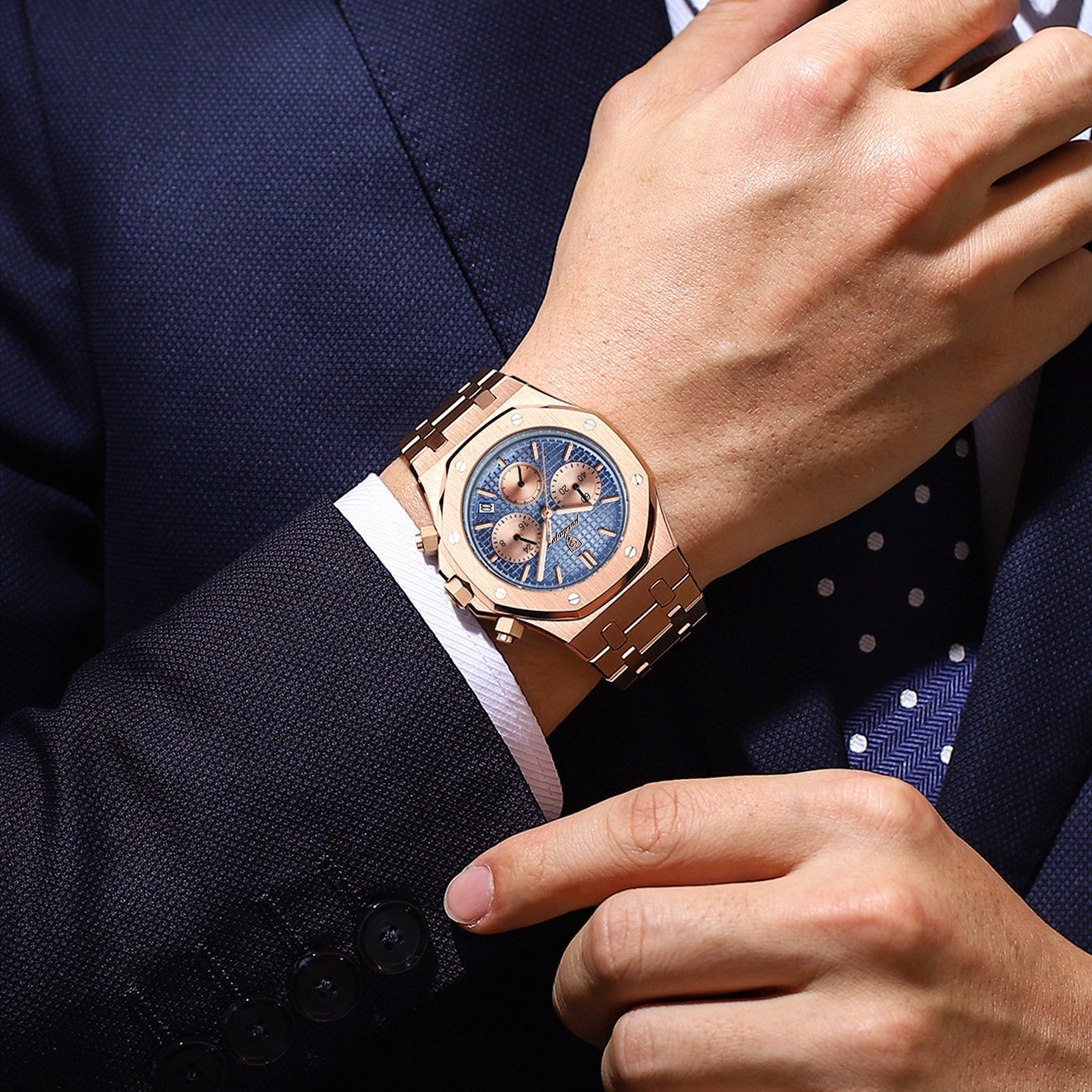 Montre Quartz homme multifonctionnelle Trendy Watch