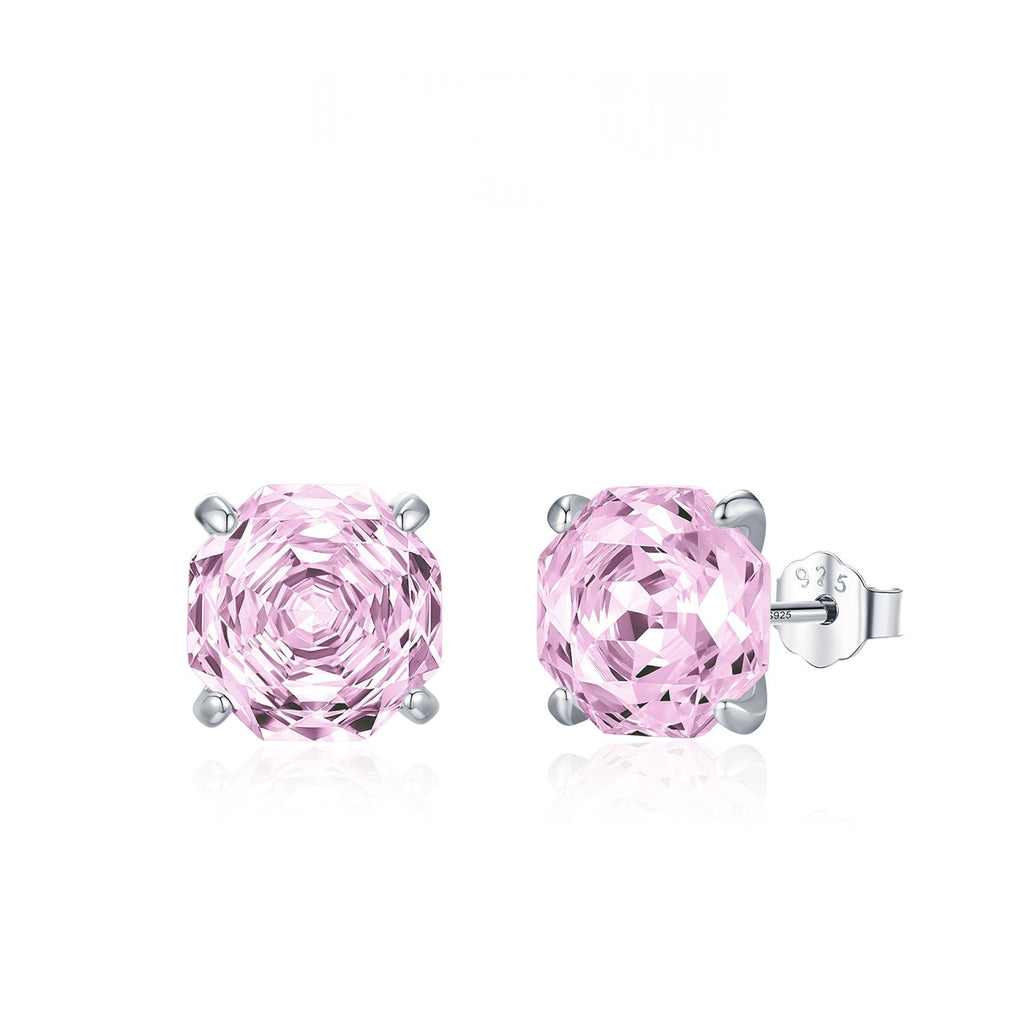 Boucles d'oreilles en diamant brillant taille rose Unisex Accessoire