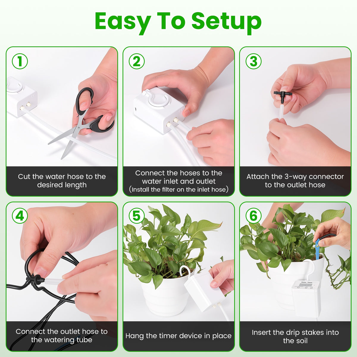 1Pc Automatic Plant Watering Device Indoor Drip Irrigation System with LCD Display Refill