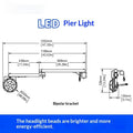 Projecteur de la tête de lampe rotative à bras flexible