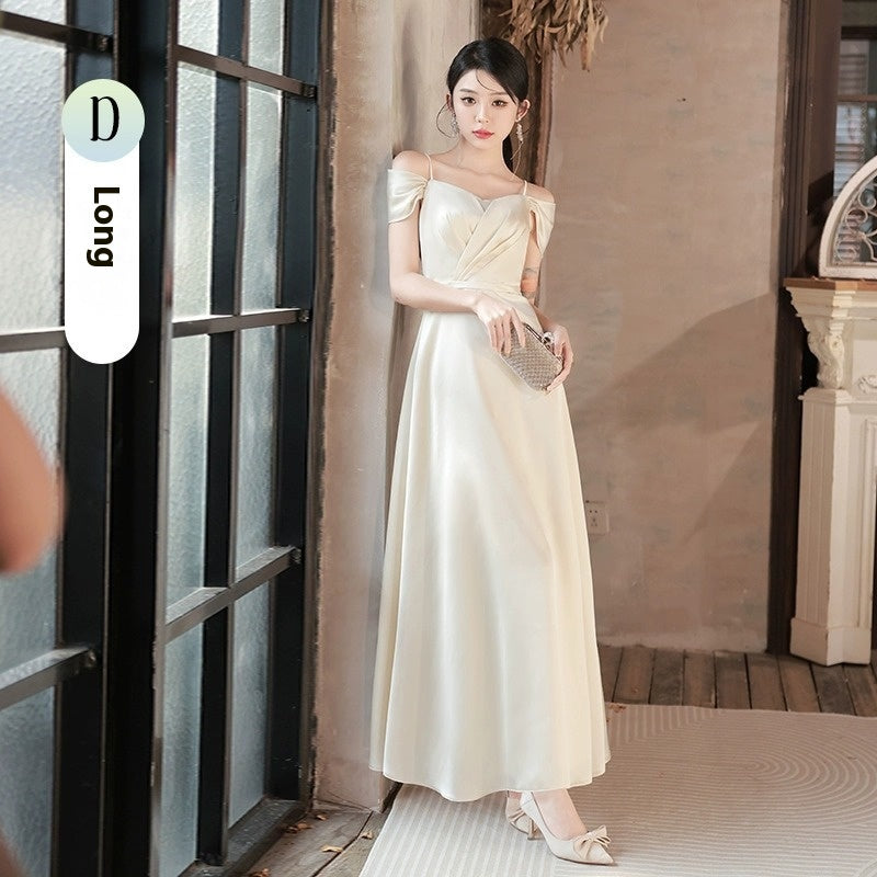 Luxury Champagne Niche Summer Dress