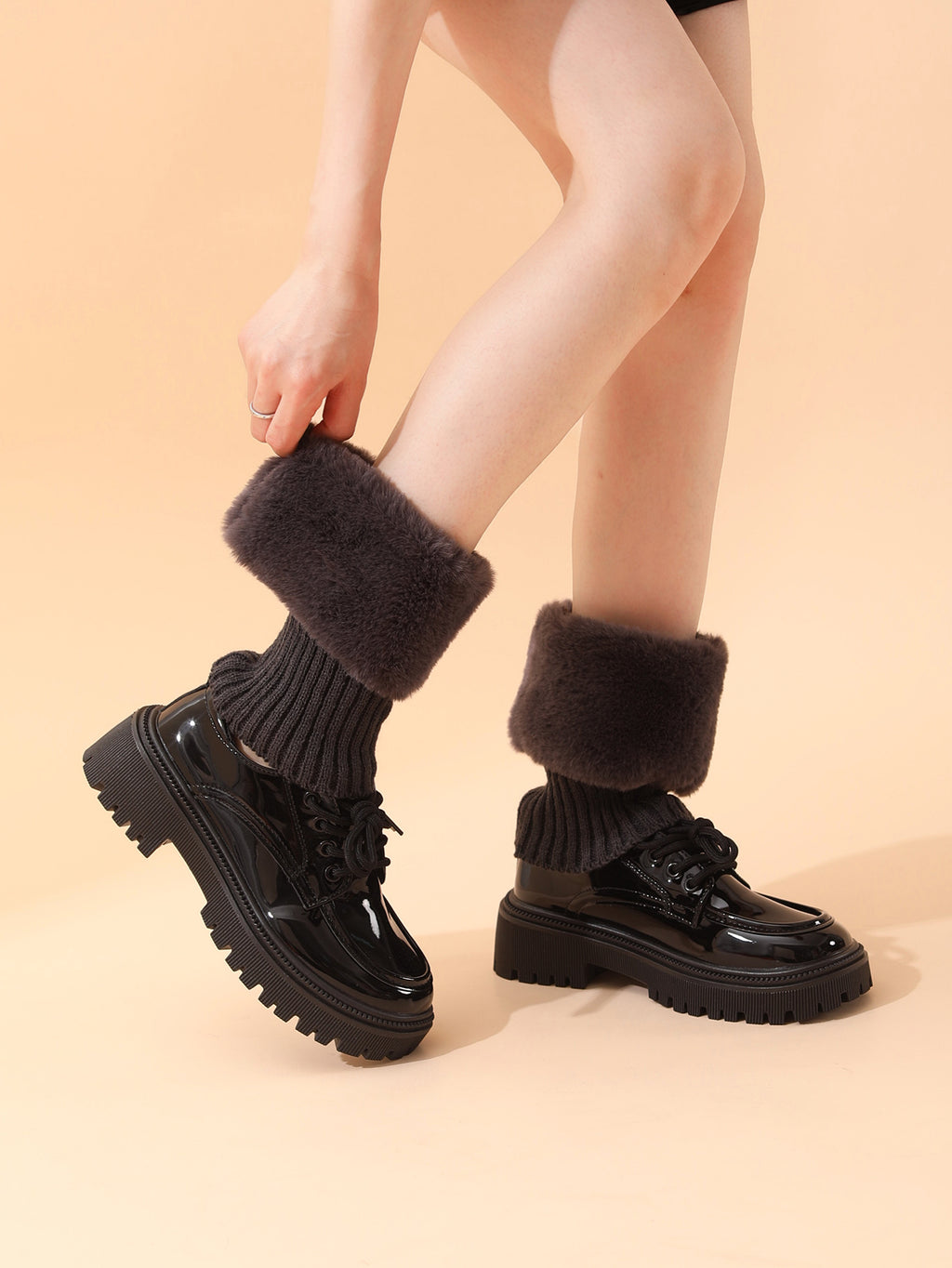 Style de mode Automne d'hiver Thermique Manches tricotées Acrylique Leg Guard Chaussettes de guerre