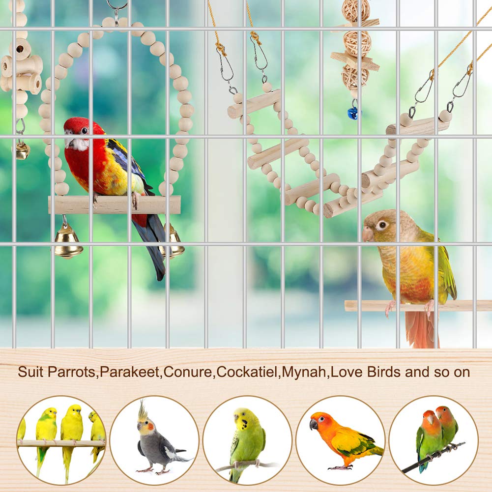 Jouets à balançoire de perroquet d'oiseau