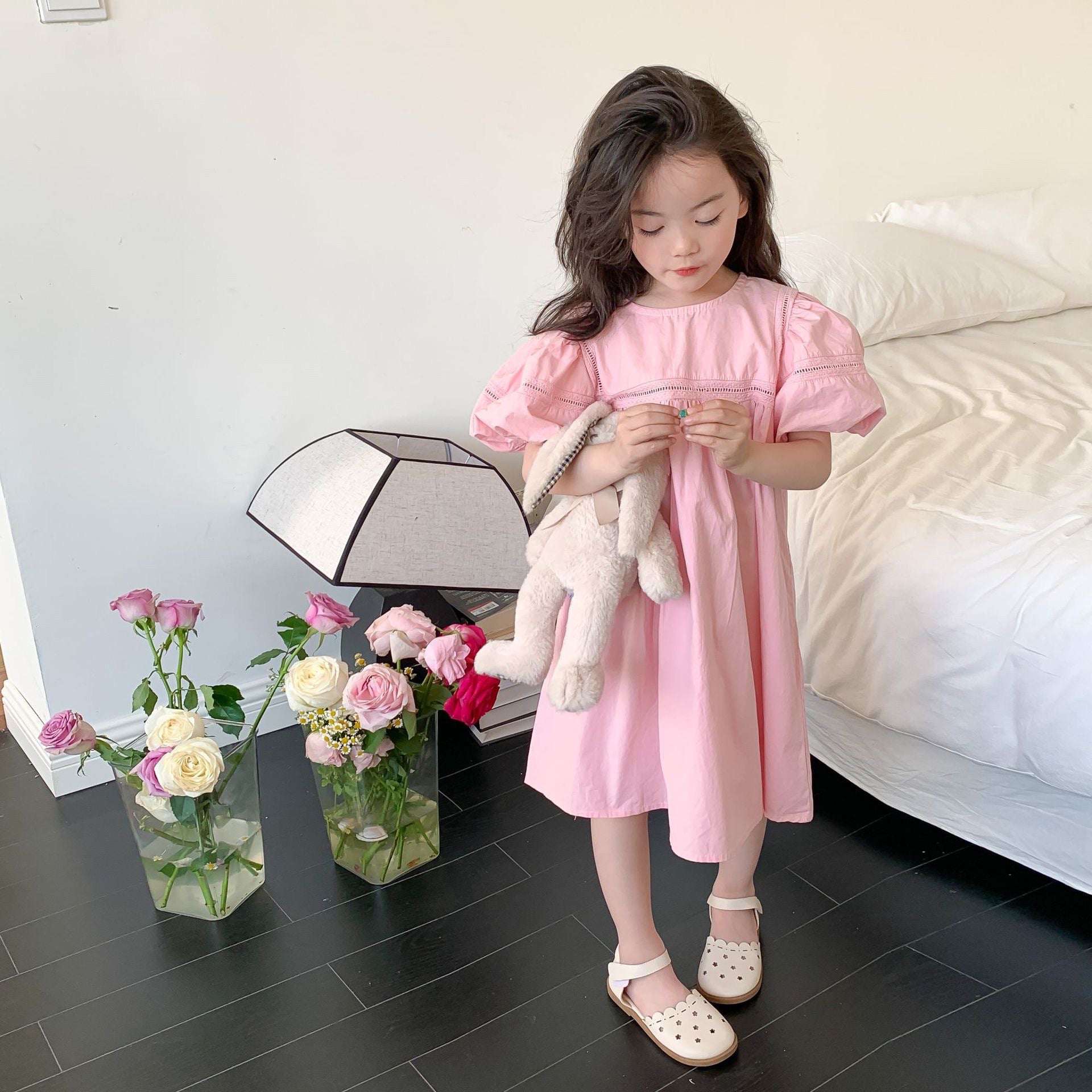 Robe princesse chic de style Resort avec manches bulles