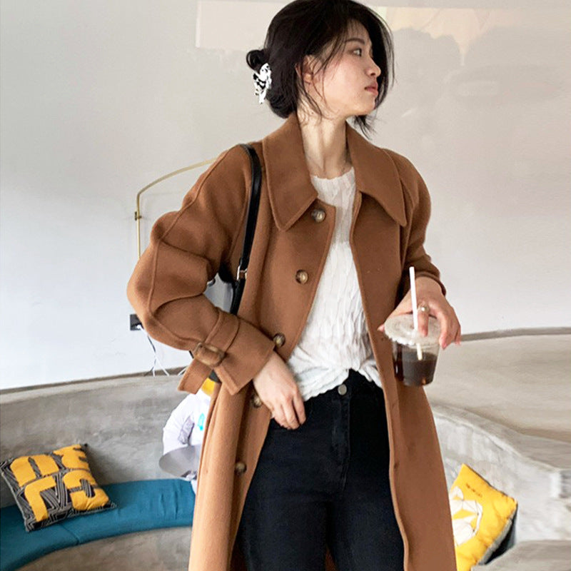 Manteau de laine à double face pour un véhicule élégant