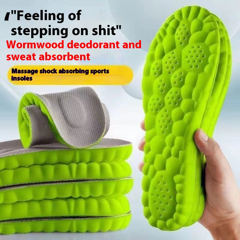 Insole Sports Shock Absorption Arch Support Haute Élastique Course Formation militaire