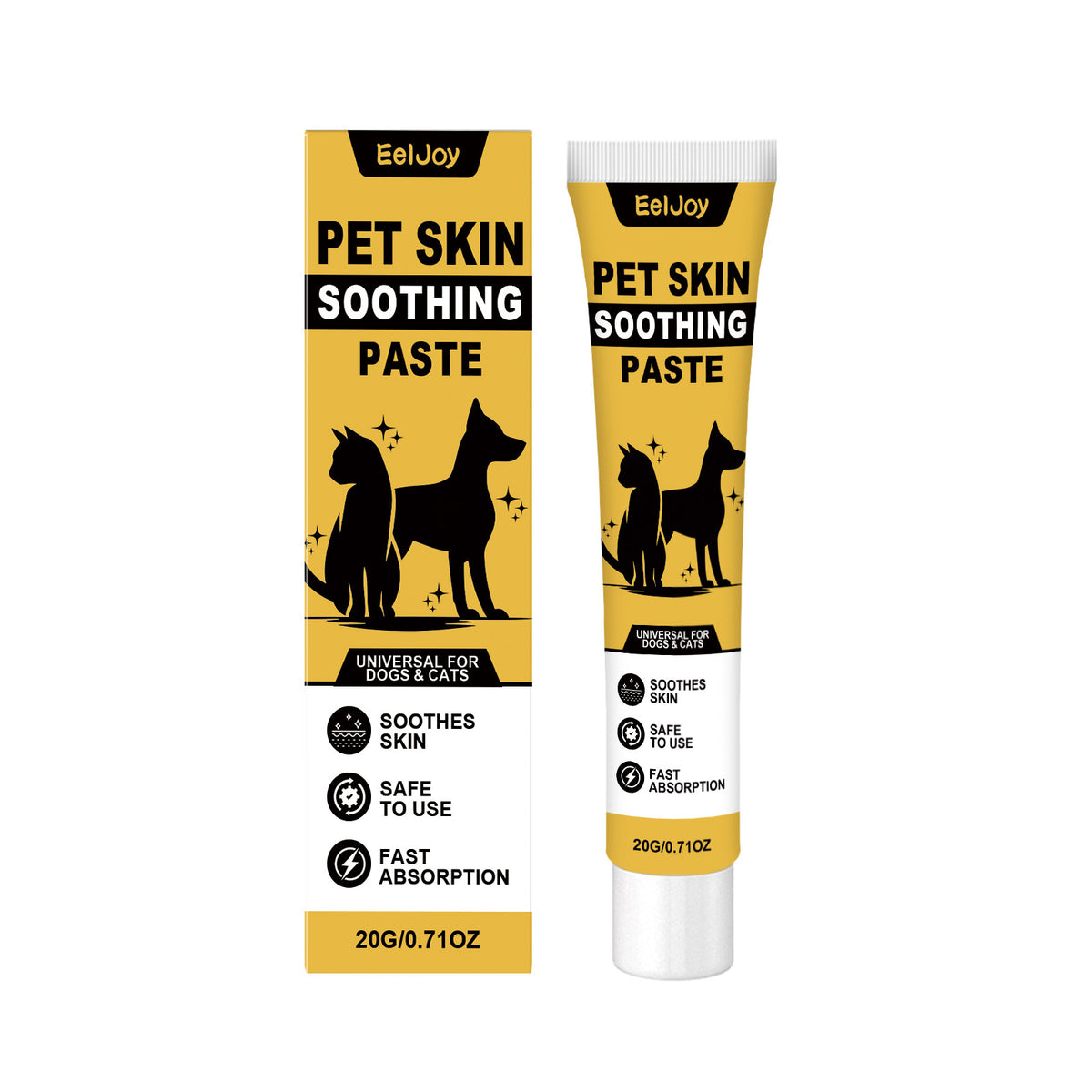 Eeljoy Pet crème soin de la peau formule douce avec une texture fine pour prendre soin de la peau des chiens