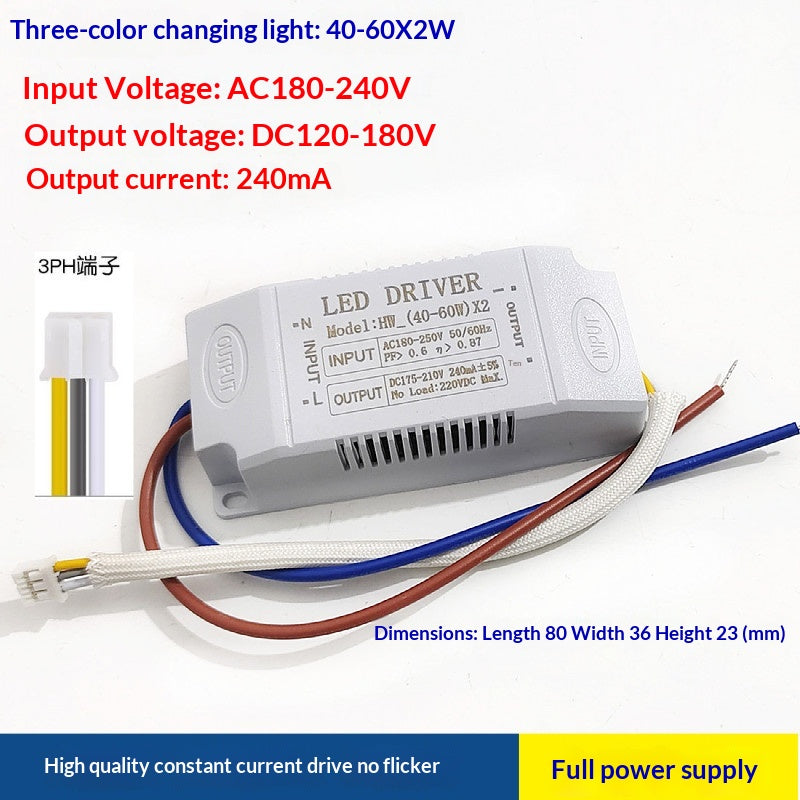 Lampe en cristal dimmable tricolore segmentée LED