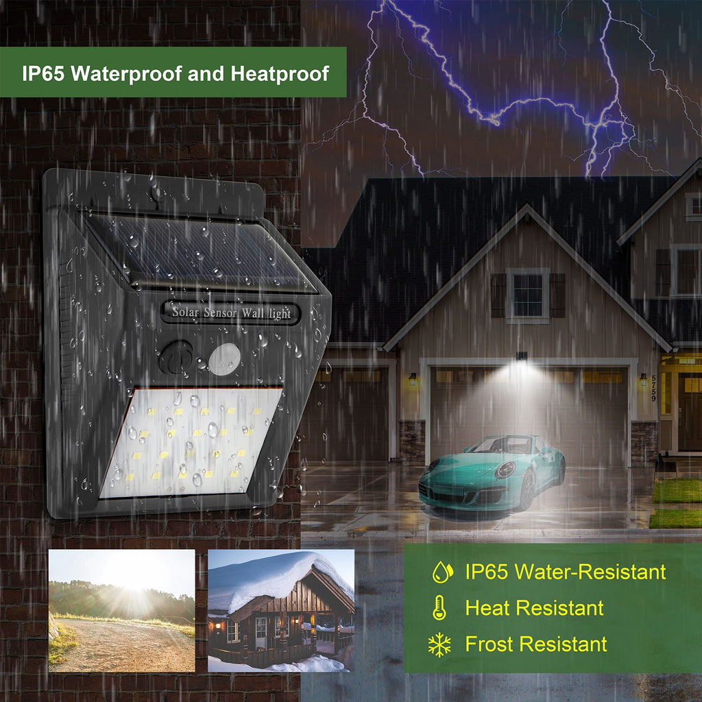 1Pc Solar Light 20 LEDs Outdoor PIR Motion Sensor Lights IP65 Waterproof 120 Degree Sensin