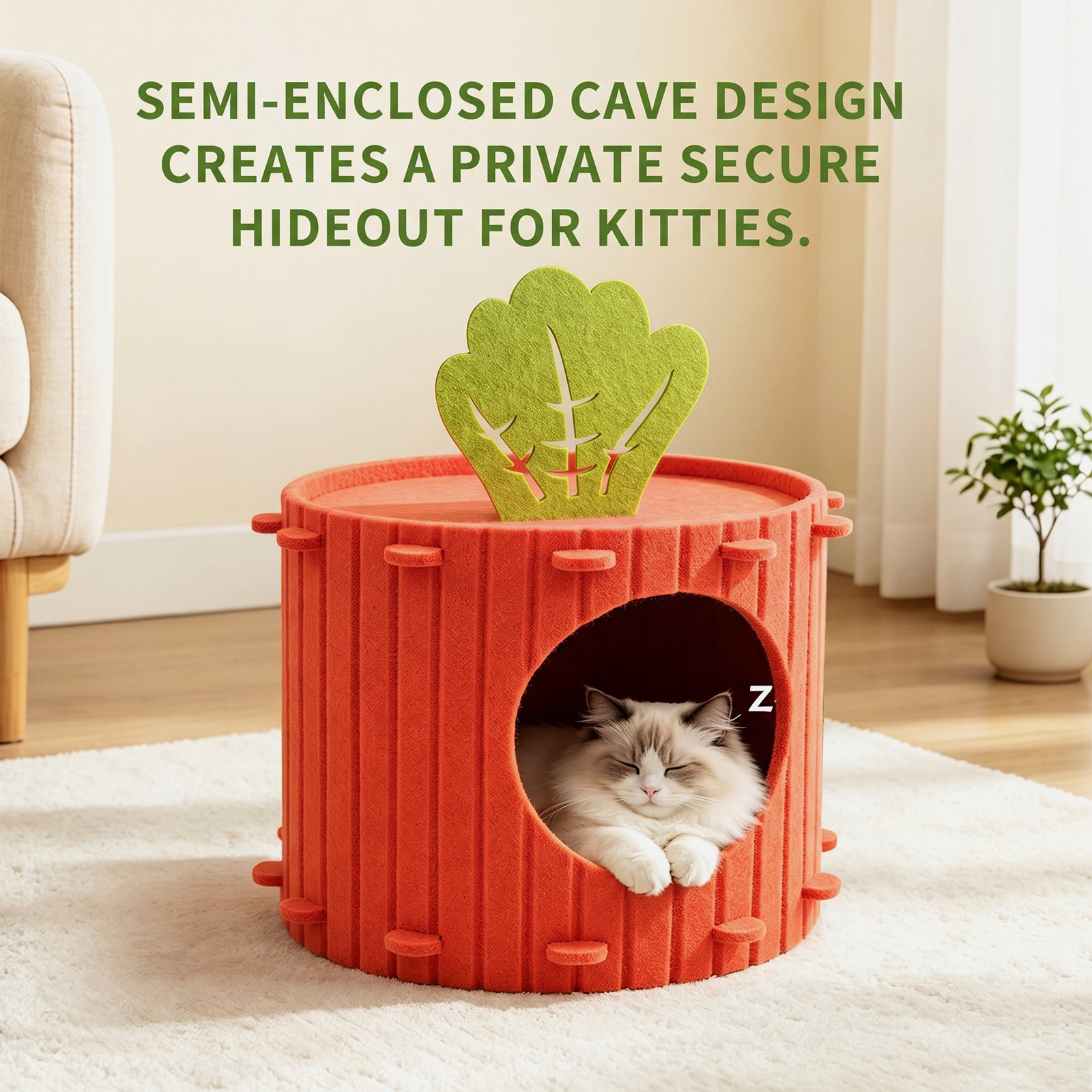 Seule prise de soi---Felt Radish Pet House