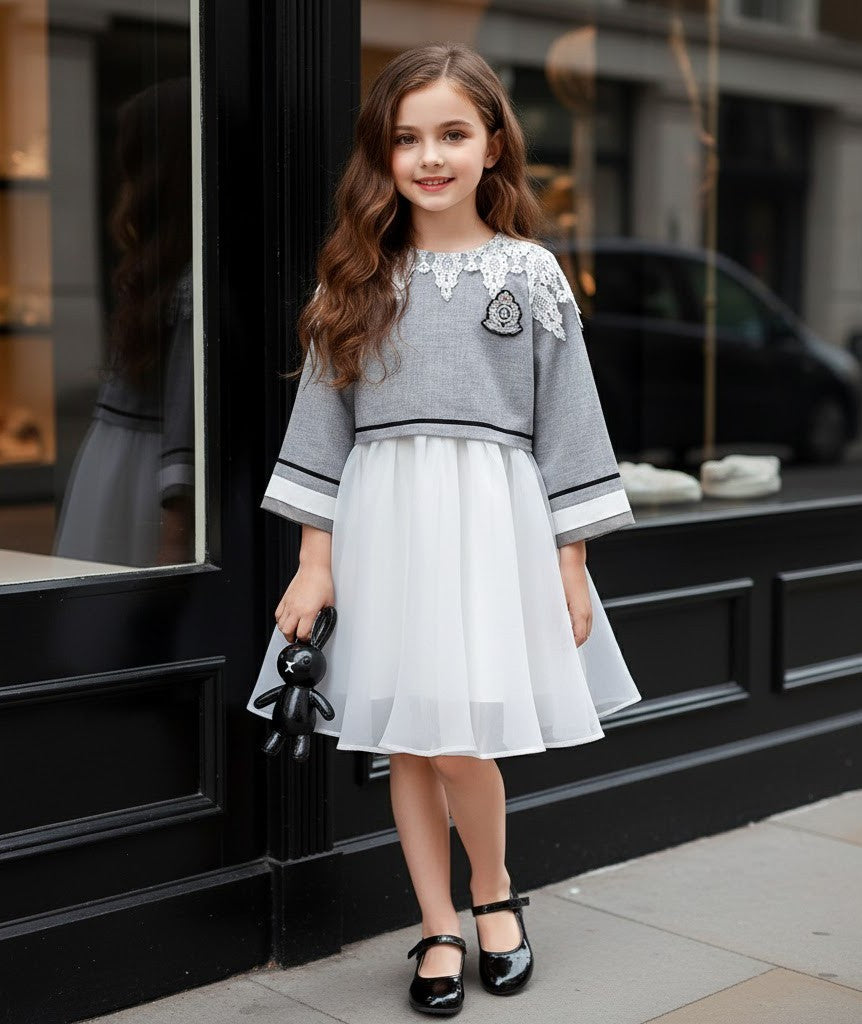 Filles Fashion Loose Fit Top & Set de robe Deux pièces Outfit - Printemps