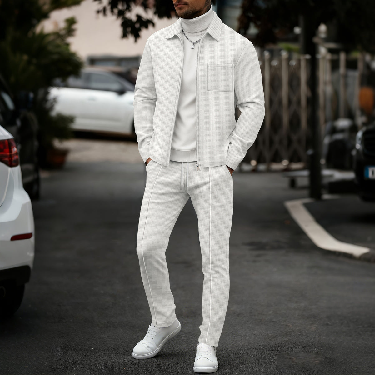 Veste et pantalons pour hommes Lapel Cardigan